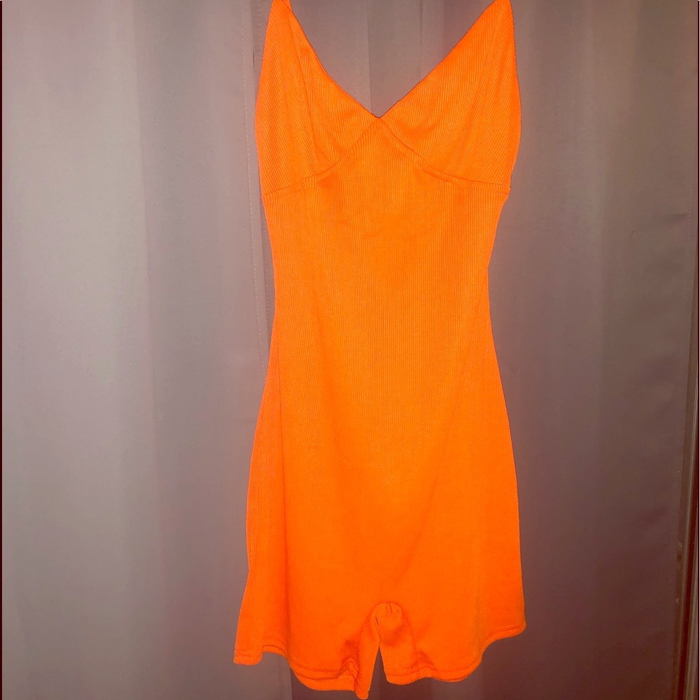 Orange spaghetti romper!! Fall Fun Fit!